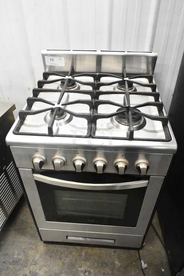 Avanti DG2450SS-1 Elite Stainless Steel Commercial Gas Powered 4 Burner Range w/ Oven. - Image 1 of 8
