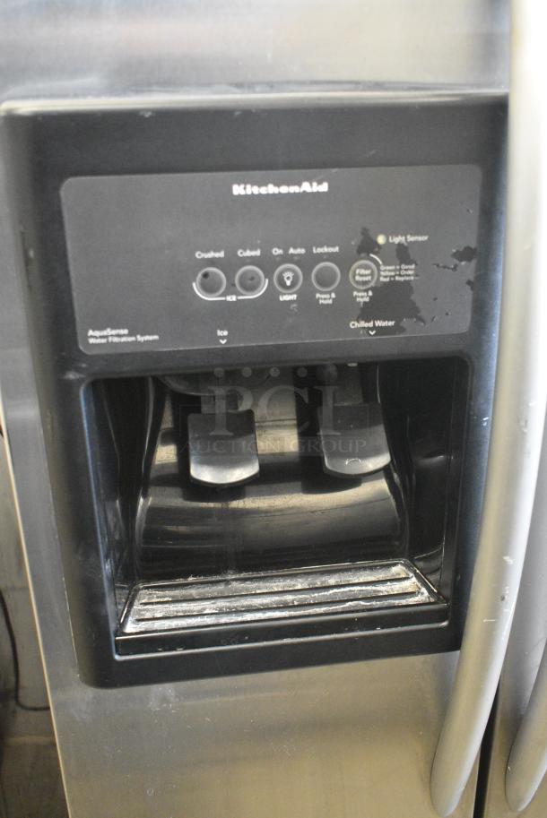 KitchenAid KSRP22FSSS00 Stainless Steel Cooler w/ Freezer, Water and Ice Dispenser. 115 Volts, 1 Phase. Tested and Working! - Image 5 of 10