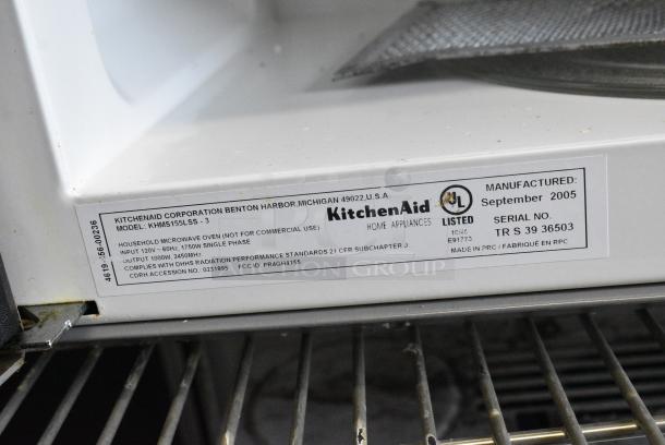 KitchenAid KHMS155LSS-3 Stainless Steel Microwave Oven w/ Plate. 120 Volts, 1 Phase. - Image 5 of 6