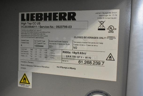 Liebherr Metal Mini Cooler Merchandiser. 115 Volts, 1 Phase. Tested and Working! - Image 6 of 6