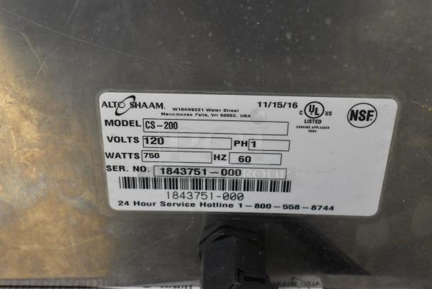 2016 Alto Shaam CS-200 Metal Heated Dual Lamp Carving Station. 120 Volts, 1 Phase. Tested and Working! - Image 9 of 9