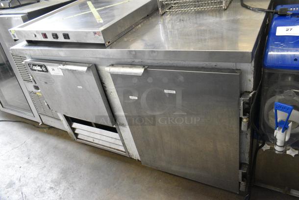 2019 Leader NLB48 Stainless Steel Commercial 2 Door Undercounter Cooler on Commercial Casters. 115 Volts, 1 Phase. Tested and Powers On But Does Not Get Cold - Image 2 of 8