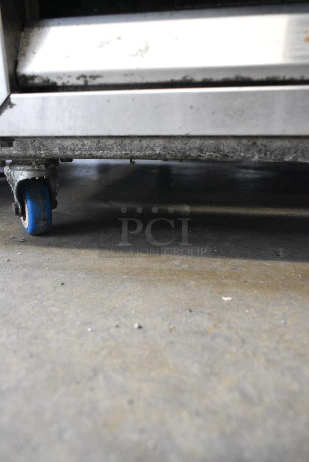 2019 Leader NLB48 Stainless Steel Commercial 2 Door Undercounter Cooler on Commercial Casters. 115 Volts, 1 Phase. Tested and Powers On But Does Not Get Cold - Image 5 of 8