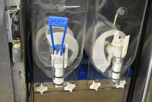 Stainless Steel Commercial Countertop 2 Hopper Slushie Machine. Missing 1 Drip Tray. 115 Volts, 1 Phase. Tested and Powers On But Does Not Get Cold and 1 Auger Does Not Move - Image 3 of 10