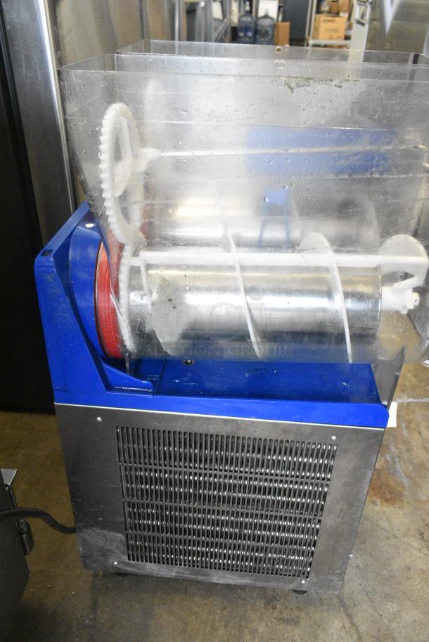 Stainless Steel Commercial Countertop 2 Hopper Slushie Machine. Missing 1 Drip Tray. 115 Volts, 1 Phase. Tested and Powers On But Does Not Get Cold and 1 Auger Does Not Move - Image 7 of 10