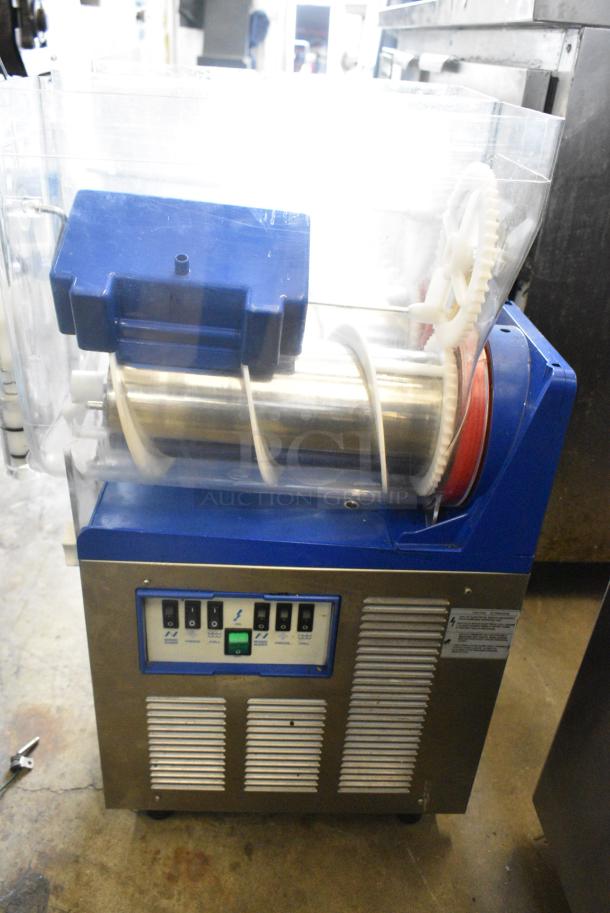 Stainless Steel Commercial Countertop 2 Hopper Slushie Machine. Missing 1 Drip Tray. 115 Volts, 1 Phase. Tested and Powers On But Does Not Get Cold and 1 Auger Does Not Move - Image 8 of 10