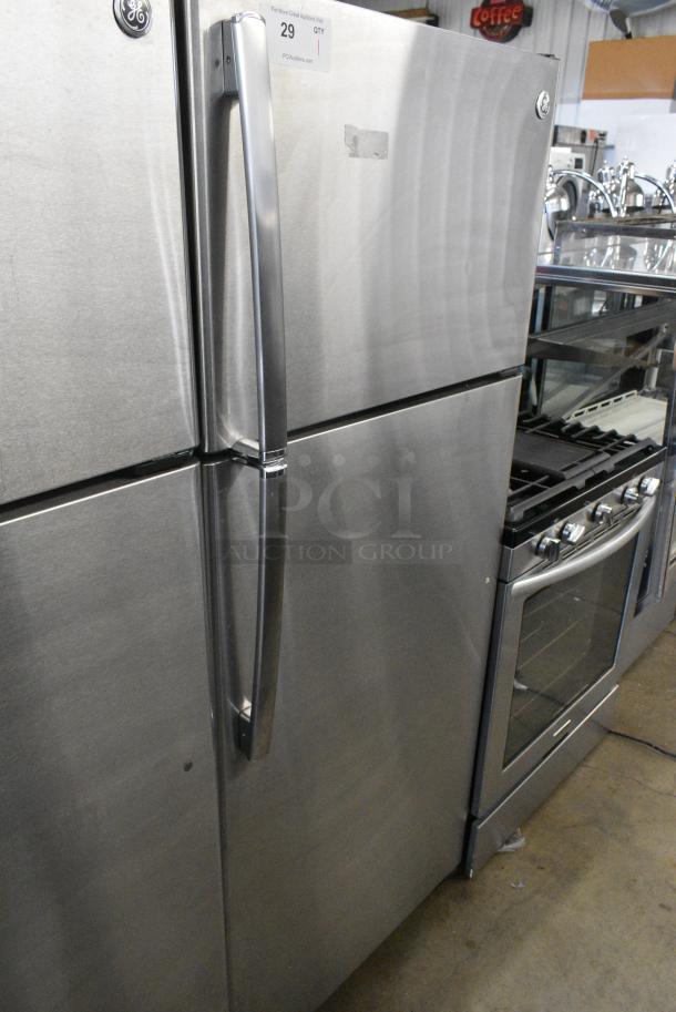 General Electric GE GTS18GSHMRSS Stainless Steel Cooler w/ Freezer. 110-127 Volts, 1 Phase. Tested and Working! - Image 1 of 8