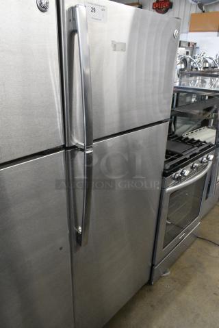 General Electric GE GTS18GSHMRSS Stainless Steel Cooler w/ Freezer. 110-127 Volts, 1 Phase. Tested and Working!