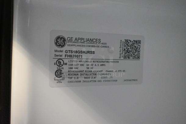 General Electric GE GTS18GSHMRSS Stainless Steel Cooler w/ Freezer. 110-127 Volts, 1 Phase. Tested and Working! - Image 8 of 8