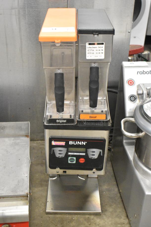 Bunn MHG Stainless Steel Commercial Countertop 2 Hopper Coffee Bean Grinder. 120 Volts, 1 Phase. Tested and Working! - Image 2 of 8