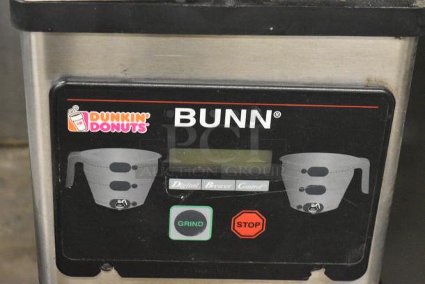 Bunn MHG Stainless Steel Commercial Countertop 2 Hopper Coffee Bean Grinder. 120 Volts, 1 Phase. Tested and Working! - Image 3 of 8