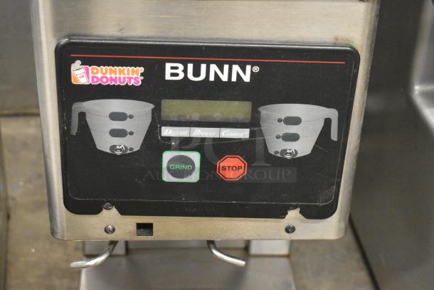 Bunn MHG Stainless Steel Commercial Countertop 2 Hopper Coffee Bean Grinder. 120 Volts, 1 Phase. Tested and Working! - Image 4 of 8