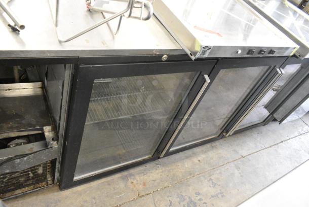 Perlick BS84 Metal Commercial  2 Door Back Bar Cooler Merchandiser. 115 Volts, 1 Phase. Tested and Powers On But Does Not Get Cold - Image 1 of 8
