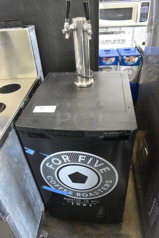 EdgeStar BR2001BL Metal Direct Draw Kegerator w/ Beer Tower on Commercial Casters. 115 Volts, 1 Phase. Tested and Working!