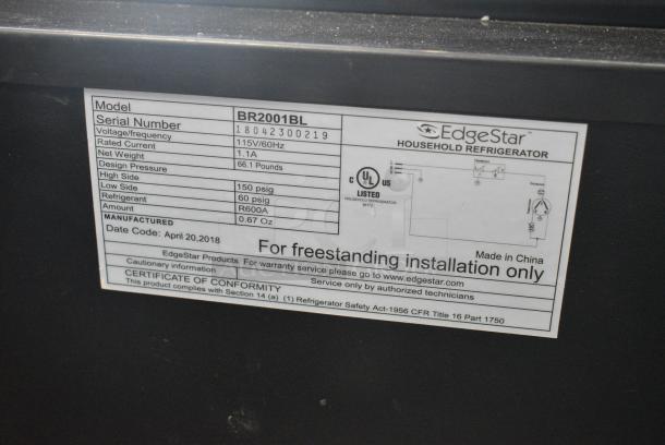 EdgeStar BR2001BL Metal Direct Draw Kegerator w/ Beer Tower on Commercial Casters. 115 Volts, 1 Phase. Tested and Working! - Image 7 of 7