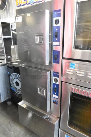 Cleveland 24CEA10 SteamCraft Ultra 10 Electric Powered Stainless Steel Commercial 2 Deck Steam Cabinet. 208 Volts, 3 Phase.