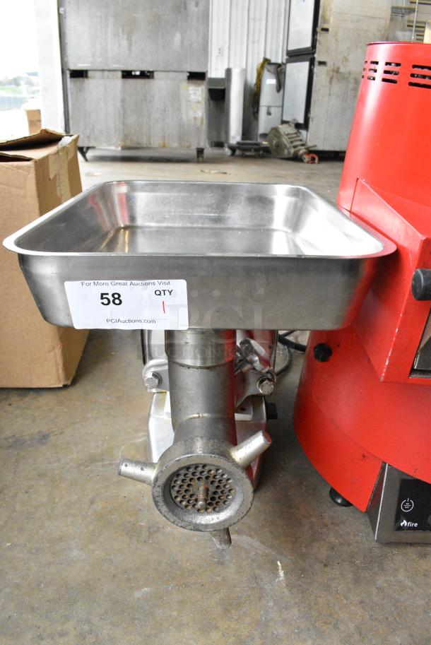 Fleetwood M-12-H Metal Commercial Countertop Meat Grinder. 115 Volts, 1 Phase. Tested and Working! - Image 3 of 6