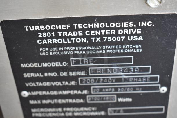 2021 Turbochef FIRE Metal Commercial Countertop Electric Powered Ventless Pizza Oven. 208/240 Volts, 1 Phase. - Image 7 of 9