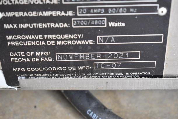 2021 Turbochef FIRE Metal Commercial Countertop Electric Powered Ventless Pizza Oven. 208/240 Volts, 1 Phase. - Image 8 of 9