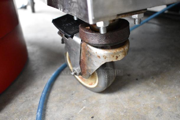 Hobart MG1532 Stainless Steel Commercial Commercial Floor Style Meat Mixer Grinder on Commercial Casters. 208 Volts, 3 Phase. - Image 7 of 10