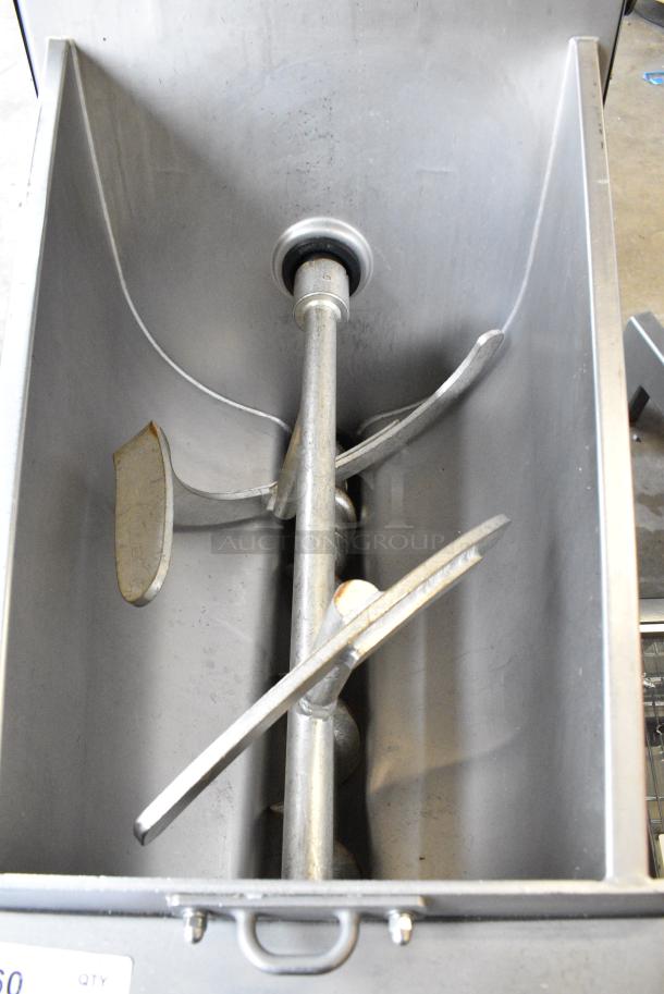 Hobart MG1532 Stainless Steel Commercial Commercial Floor Style Meat Mixer Grinder on Commercial Casters. 208 Volts, 3 Phase. - Image 8 of 10