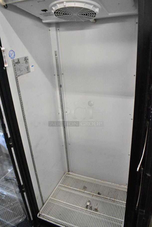 Imbera G319 Metal Commercial Single Door Reach In Cooler Merchandiser w/ Poly Coated Racks. 115 Volts, 1 Phase. Tested and Powers On But Does Not Get Cold - Image 4 of 5