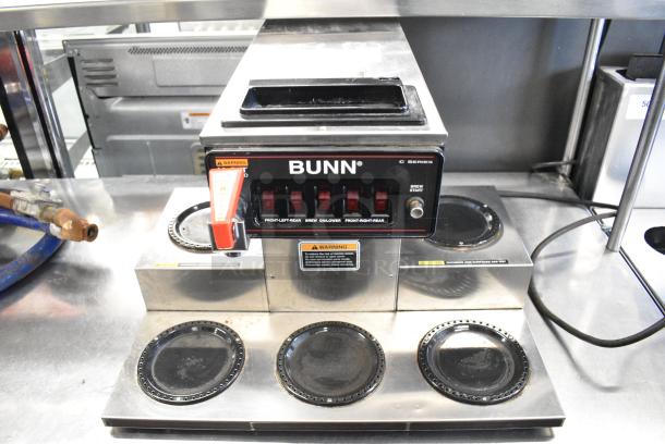 Bunn CRTF5-35 Stainless Steel Commercial Countertop 5 Burner Coffee Machine w/ Hot Water Dispenser. 120/240 Volts, 1 Phase. - Image 1 of 8