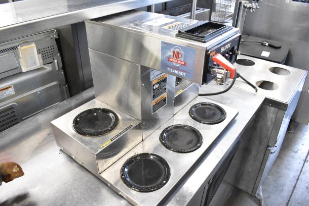 Bunn CRTF5-35 Stainless Steel Commercial Countertop 5 Burner Coffee Machine w/ Hot Water Dispenser. 120/240 Volts, 1 Phase. - Image 2 of 8