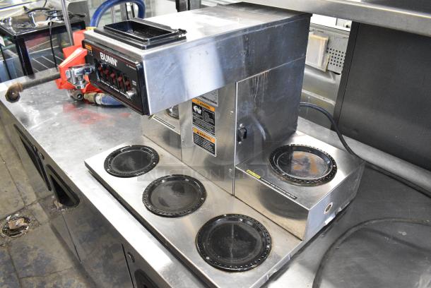Bunn CRTF5-35 Stainless Steel Commercial Countertop 5 Burner Coffee Machine w/ Hot Water Dispenser. 120/240 Volts, 1 Phase. - Image 3 of 8