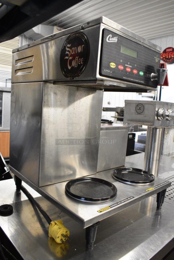 Curtis ALP3DSR12A000 Stainless Steel Commercial Countertop 3 Burner Coffee Machine w/ Hot Water Dispenser. 120 Volts, 1 Phase. - Image 2 of 7