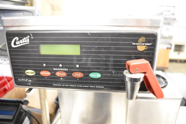 Curtis ALP3DSR12A000 Stainless Steel Commercial Countertop 3 Burner Coffee Machine w/ Hot Water Dispenser. 120 Volts, 1 Phase. - Image 4 of 7