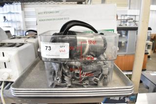 ALL ONE MONEY! Lot of Various Items Including Poly Bin, Baking Pans, Ladle, Stainless Steel Drop In Bins