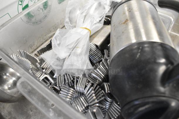 ALL ONE MONEY! Lot of Various Items Including Poly Bin, Baking Pans, Ladle, Stainless Steel Drop In Bins - Image 2 of 4