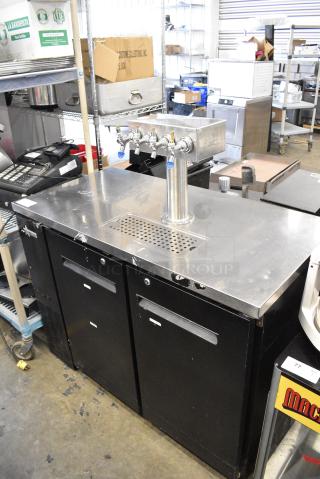 Omcan UDD-24-48 Stainless Steel Commercial Direct Draw Kegerator w/ 4 Tap Beer Tower. 115 Volts, 1 Phase. Cannot Test - Unit Trips Breaker