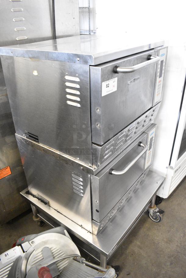2 Turbochef NGC Stainless Steel Commercial Electric Powered Rapid Cook Ovens on Commercial Equipment Stand w/ Commercial Casters. 208/230-240 Volts, 1 Phase. 2 Times Your Bid! - Image 2 of 11