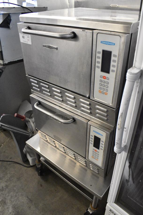 2 Turbochef NGC Stainless Steel Commercial Electric Powered Rapid Cook Ovens on Commercial Equipment Stand w/ Commercial Casters. 208/230-240 Volts, 1 Phase. 2 Times Your Bid! - Image 3 of 11