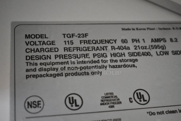 Turbo Air  TGF-23F Metal Commercial Single Door Reach In Freezer w/ Poly Coated Racks. 115 Volts, 1 Phase. Tested and Powers On But Does Not Get Cold - Image 7 of 8