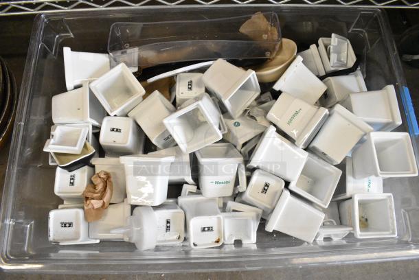 ALL ONE MONEY! Lot of Metal Skillets, Poly Bin and Front of the House Bins - Image 3 of 4