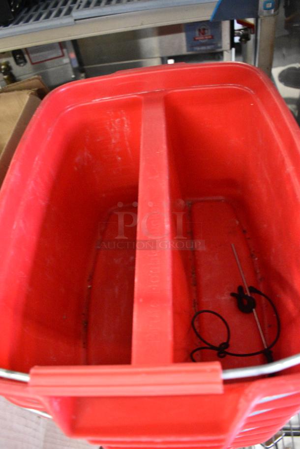 ALL ONE MONEY! Lot of 8 Rubbermaid Red Poly Buckets - Image 3 of 5