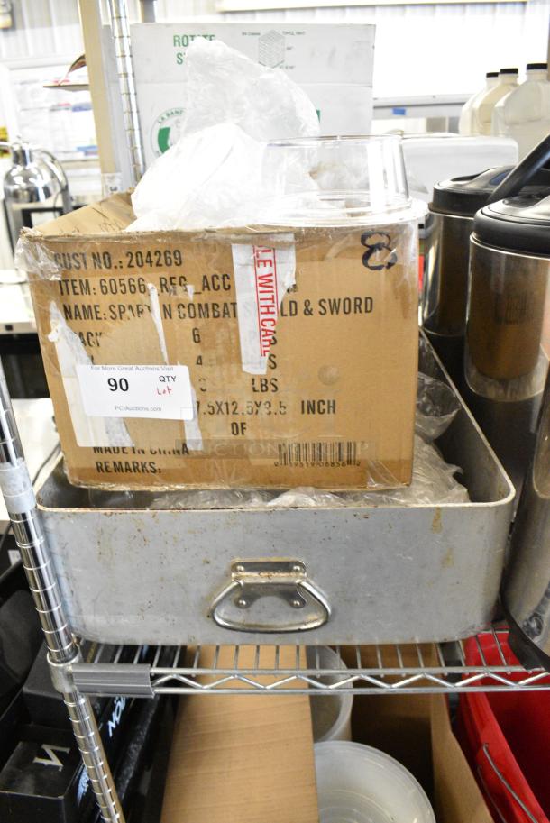 ALL ONE MONEY! Lot of Various Items Including Clear Poly Lids and Metal Baking Pan - Image 2 of 3