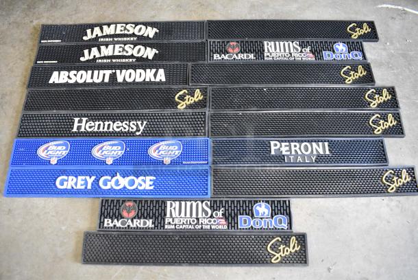 17 Various Bar Mats Including Grey Goose, Peroni, Jameson, Absolut Vodka. 17 Times Your Bid! - Image 3 of 8