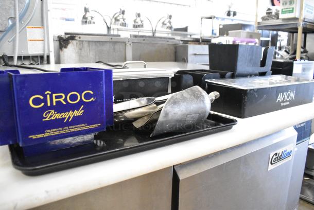 16 Various Items Including Bar Topping Rails, Ice Scoopers ;and Napkin Holders. 16 Times Your Bid! - Image 1 of 6
