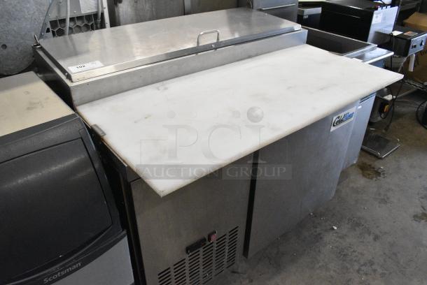 2024 Coldline CPT-44 Stainless Steel Commercial Pizza Prep Table w/ Oversized Cutting Board on Commercial Casters. 115 Volts, 1 Phase. Tested and Powers On But Does Not Get Cold - Image 2 of 9