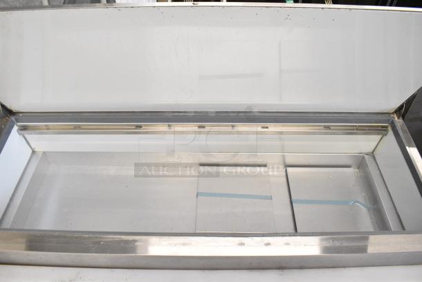 2024 Coldline CPT-44 Stainless Steel Commercial Pizza Prep Table w/ Oversized Cutting Board on Commercial Casters. 115 Volts, 1 Phase. Tested and Powers On But Does Not Get Cold - Image 6 of 9