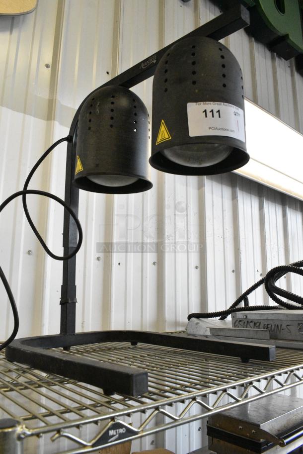 Avantco 177W62BLK Metal Commercial Countertop 2 Head Warming Lamp. 120 Volts, 1 Phase. Tested and Working! - Image 2 of 5