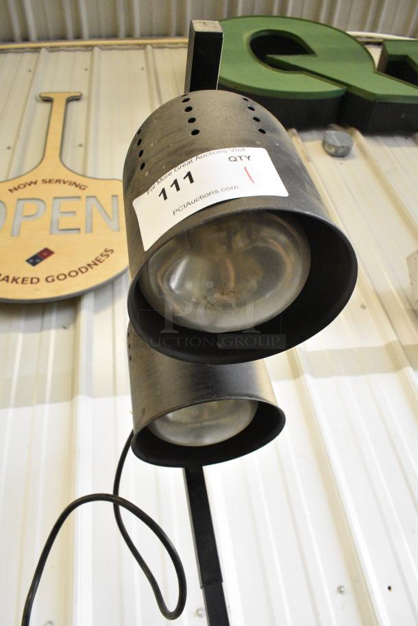 Avantco 177W62BLK Metal Commercial Countertop 2 Head Warming Lamp. 120 Volts, 1 Phase. Tested and Working! - Image 3 of 5