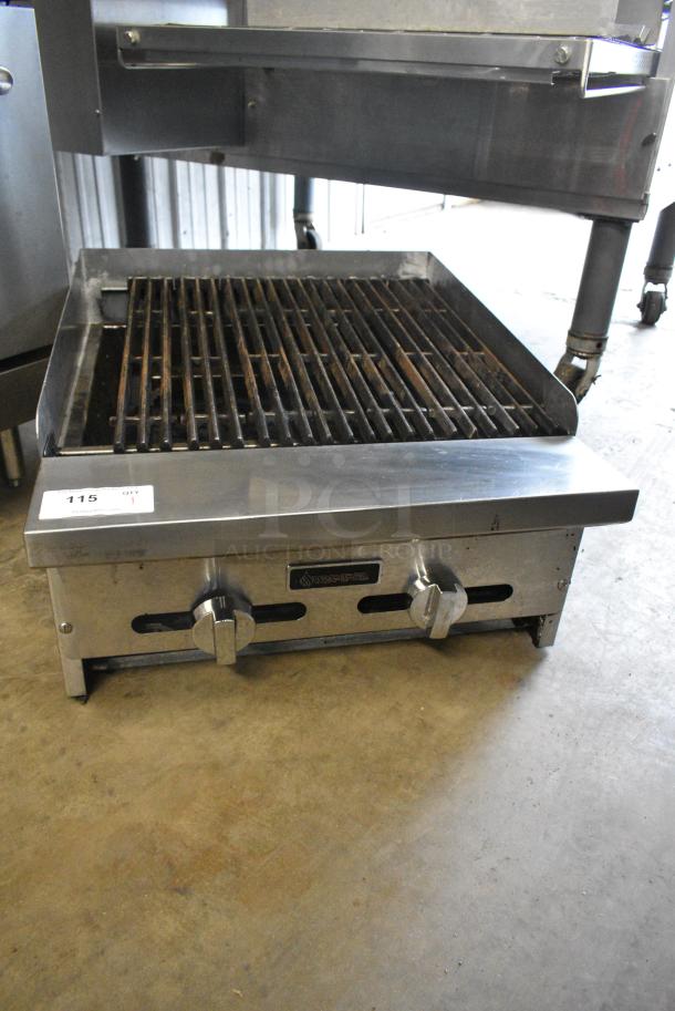 2018 Sierra SRCRB 24 NG Stainless Steel Commercial Countertop Natural Gas Powered Charbroiler Grill. - Image 1 of 6