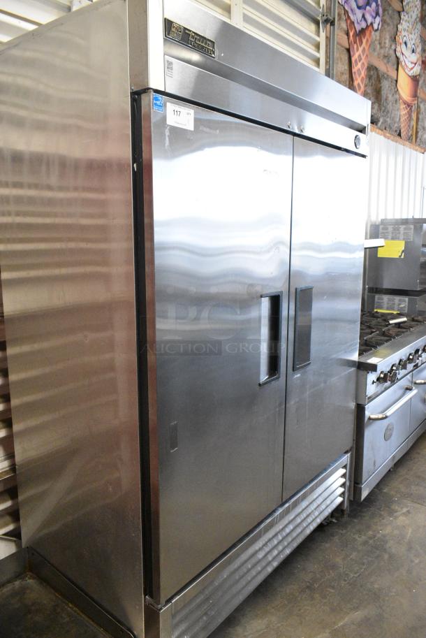 True T-49F Stainless Steel Commercial 2 Door Reach In Freezer on Commercial Casters. 115 Volts, 1 Phase. Tested and Powers On But Does Not Get Cold - Image 2 of 7