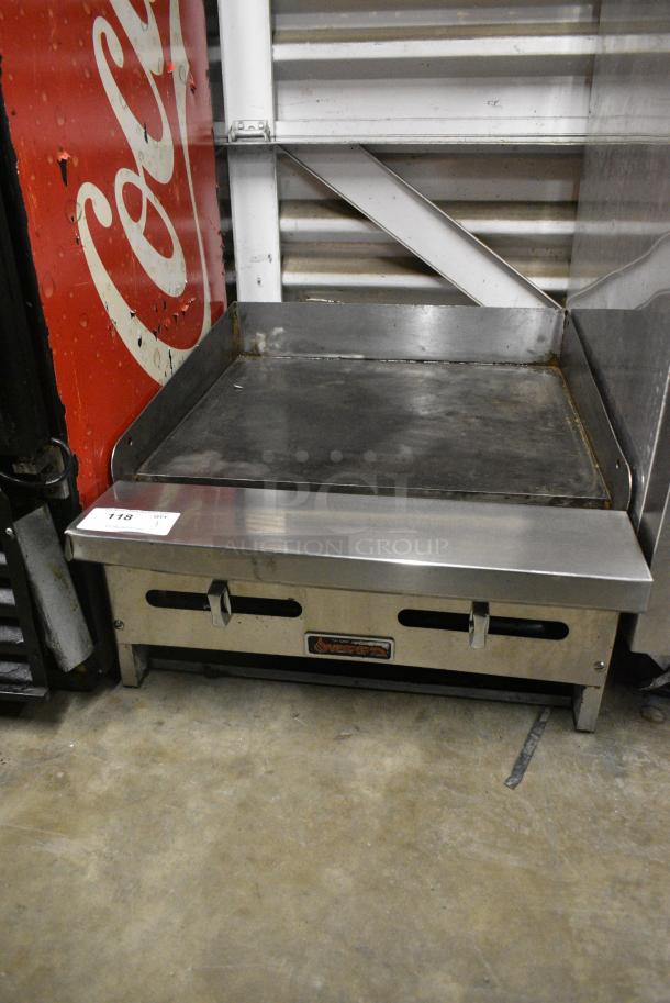 2018 Sierra SRMG 24 NG Stainless Steel Commercial Countertop Natural Gas Powered Flat Top Griddle. - Image 1 of 8