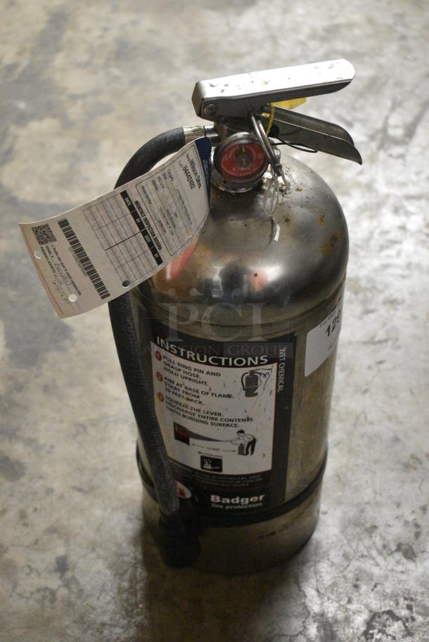 Badger Wet Chemical Fire Extinguisher. Buyer Must Pick Up - We Will Not Ship This Item. - Image 1 of 6